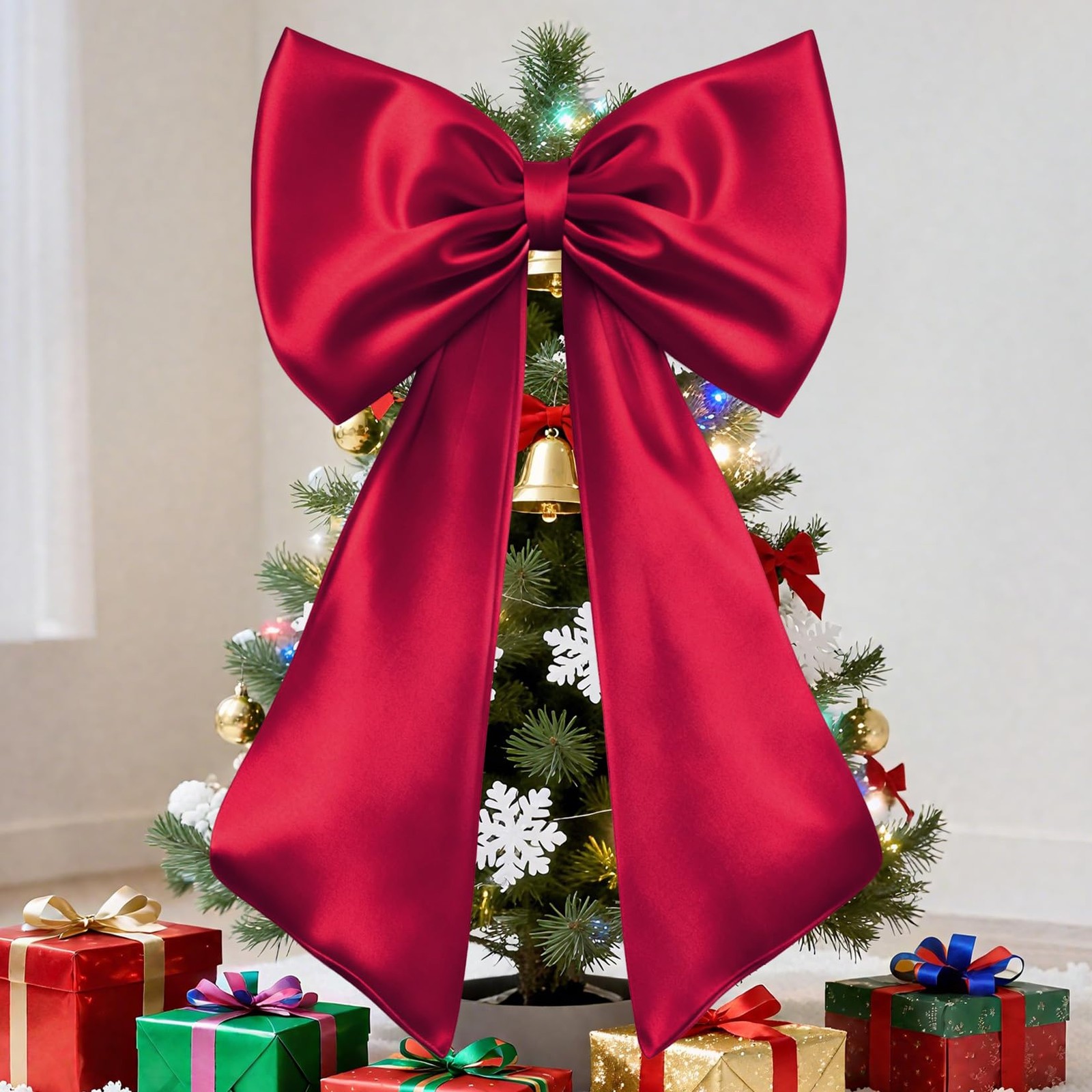 Big Wine Red Bow 40×24 Inch Large Satin Giant Ribbon Tie Wedding Party Decor