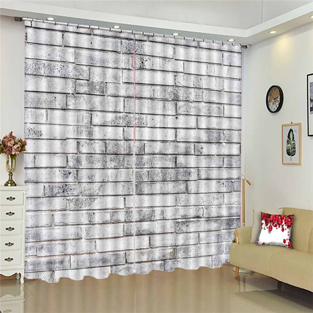 Circled Cheeks Join 3D Curtain Blockout Photo Printing Curtains Drape Fabric