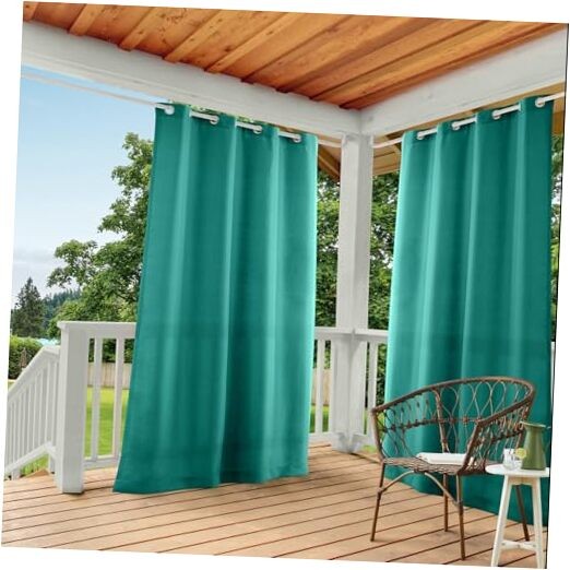 Cabana Solid Heavyweight Indoor Outdoor Curtains, Light Filtering Opacity
