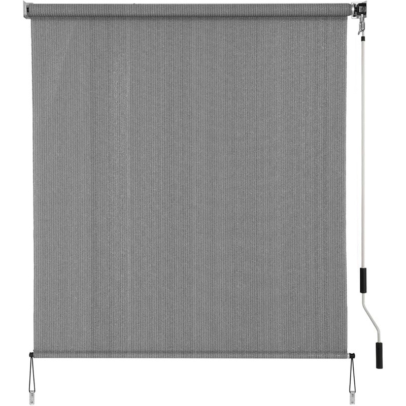 Outdoor Roller Shades Cordless Sunshade UV Protection Privacy Blinds Easy Setup