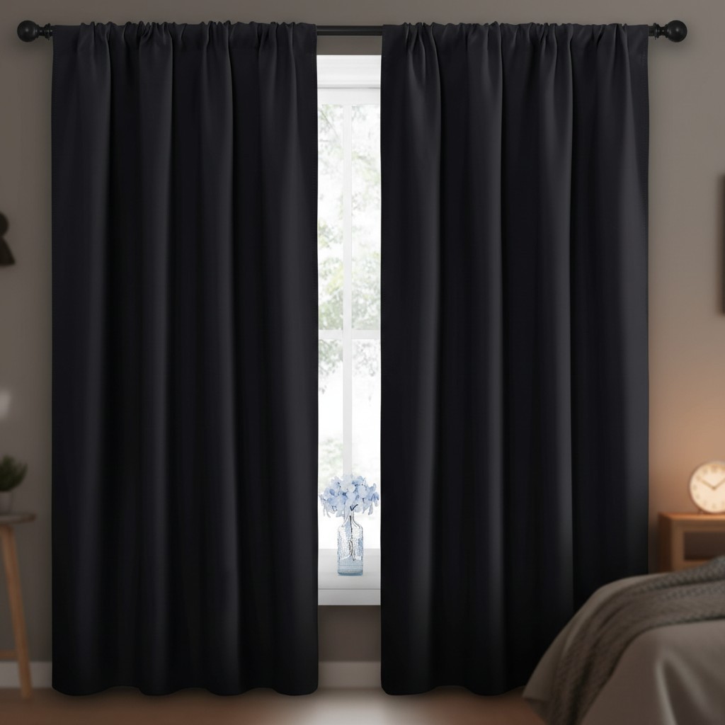 Art Deco Blackout Drapes 42″x63″ for Energy Efficiency & Luxury Style – 2 Panels