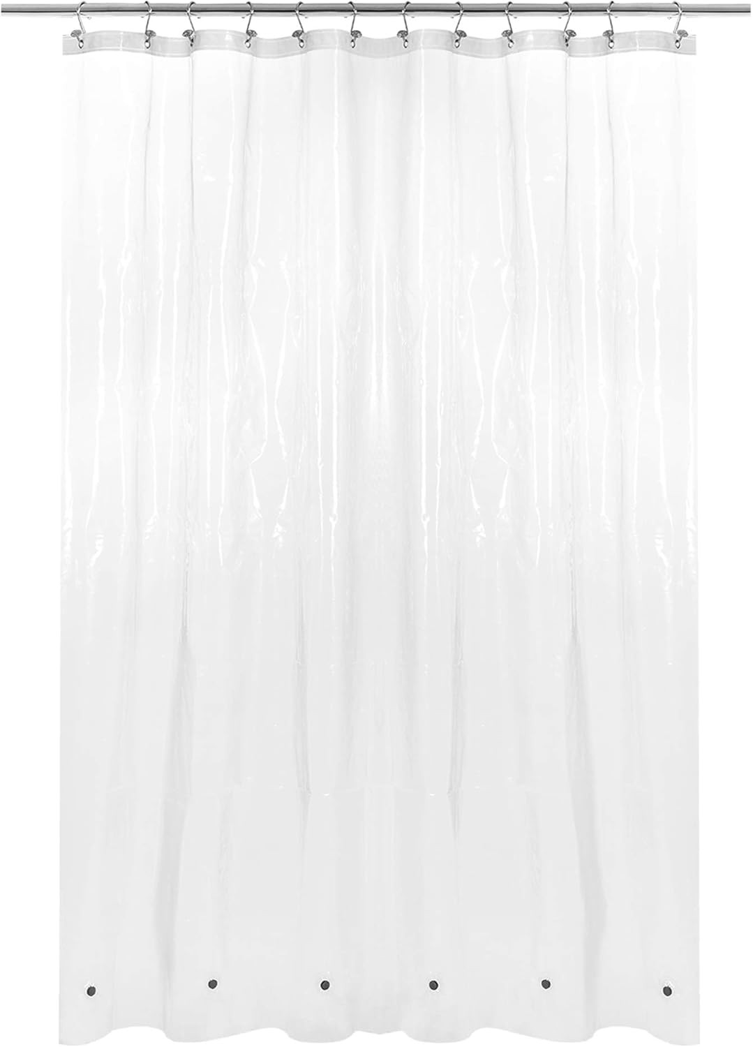 Barossa Design Plastic Shower Curtain 69″W x 70″L (Pack of 1), 1a. Clear