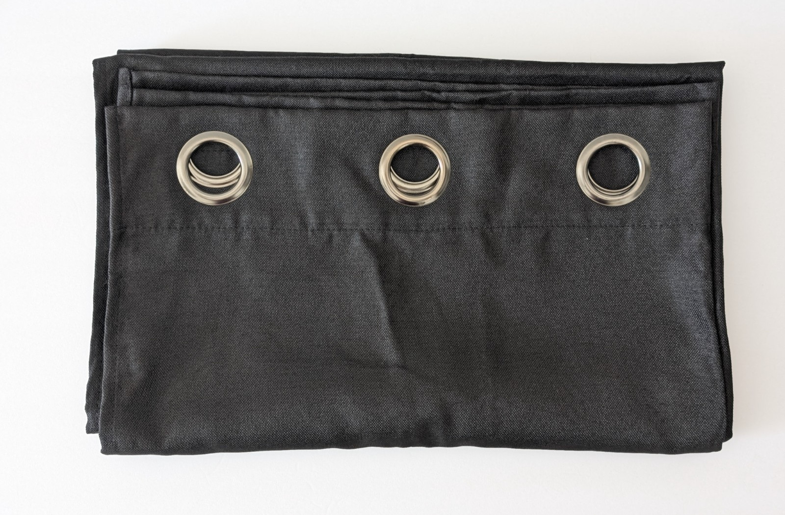 1PC Black 6 Bronze Grommet Curtain Panel 37×95 Room Darkening Window Drape