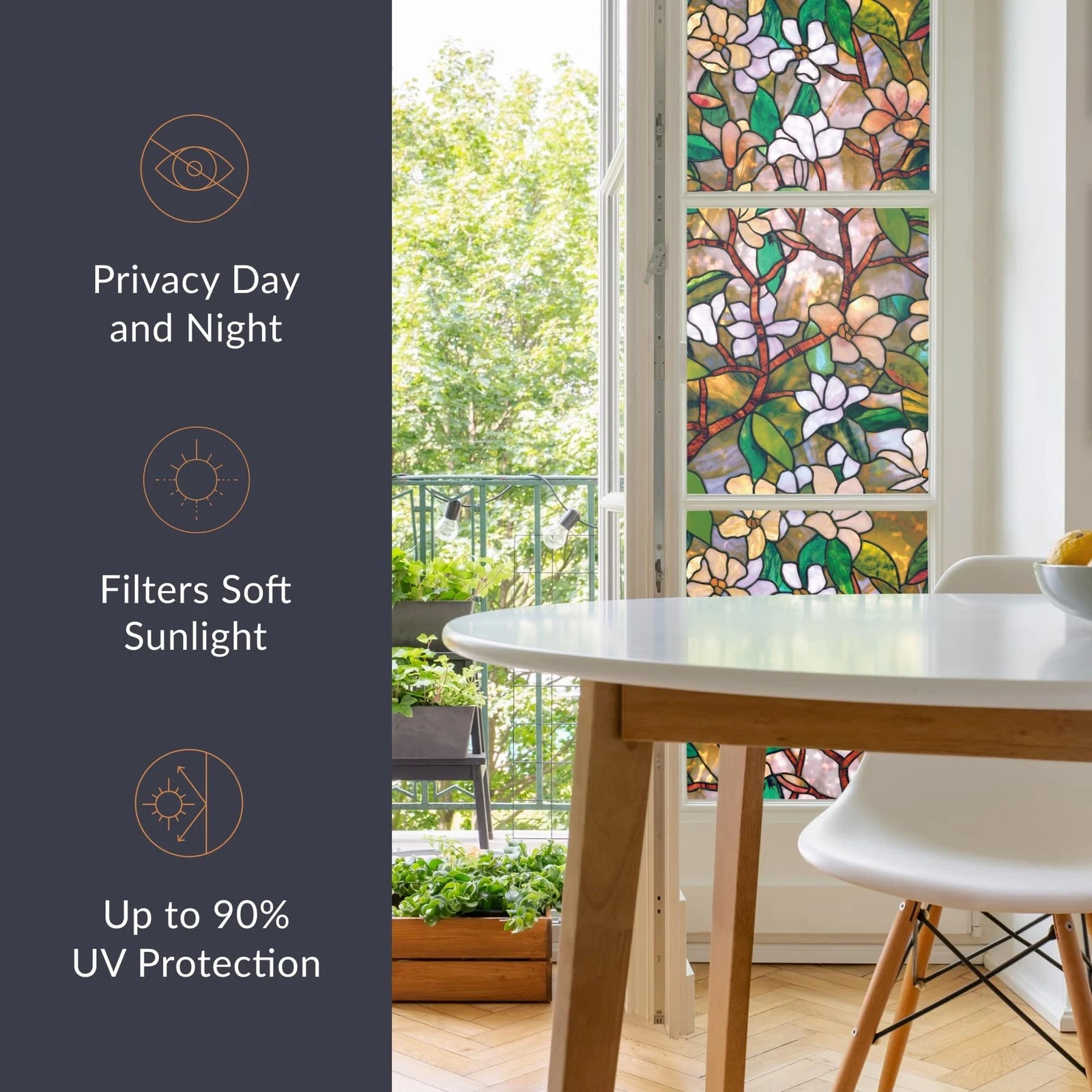 Artscape Magnolia 24″ x 36″ Window Film – Privacy, Decorative, Easy Install