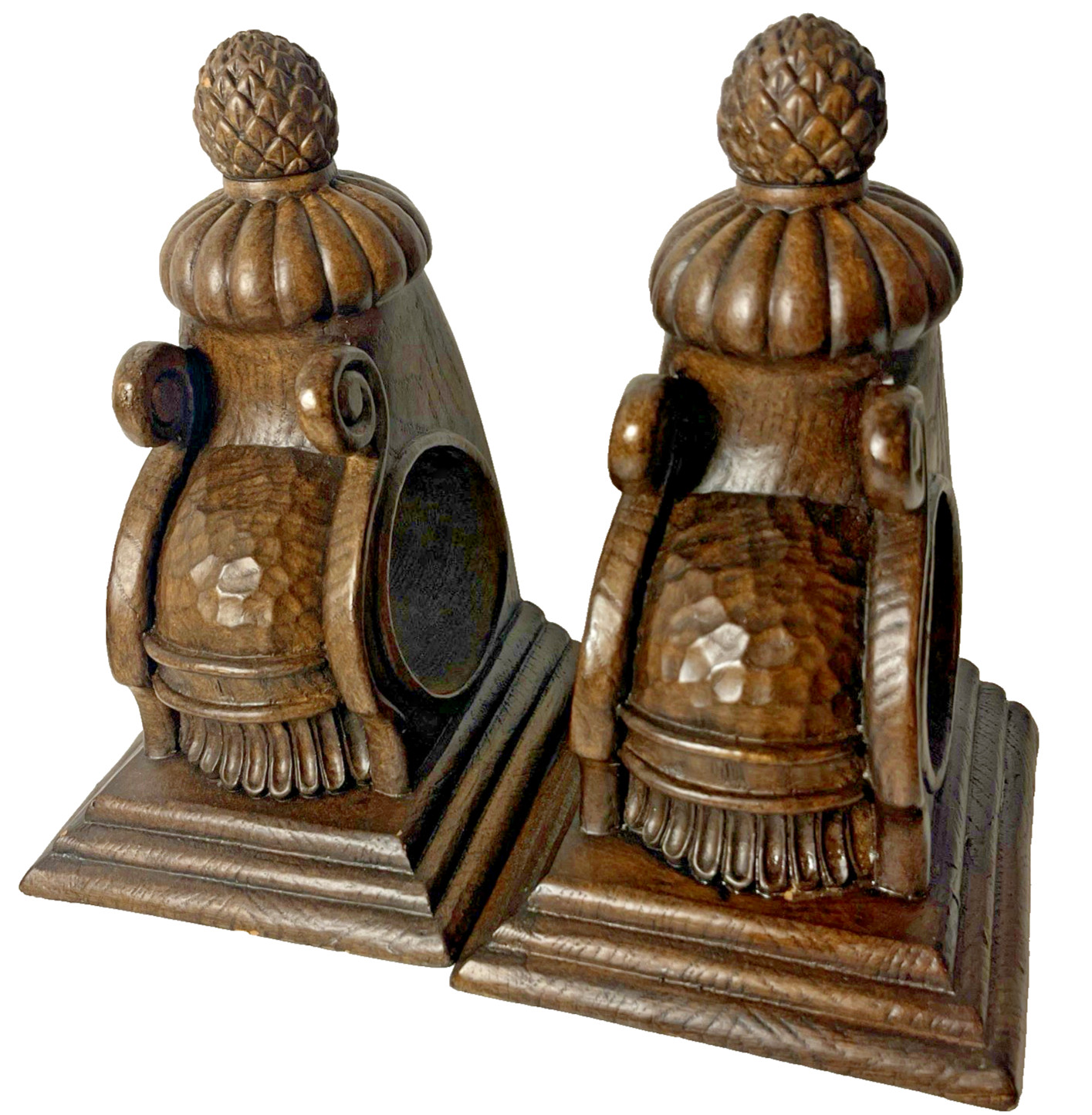 Home Interiors Vintage Pair Of Large Curtin Drapery Corbals