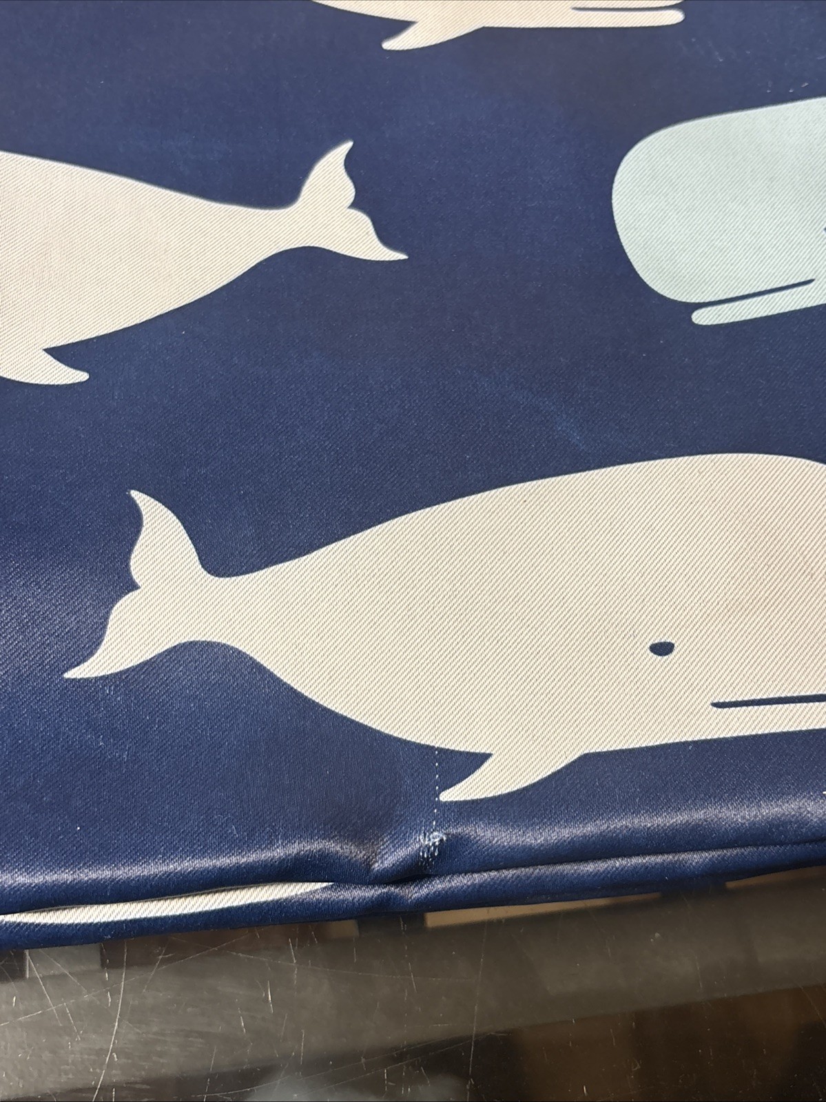 Whale Curtains-Animal Ocean Print Design Light Filtering Window Panel Set Navy