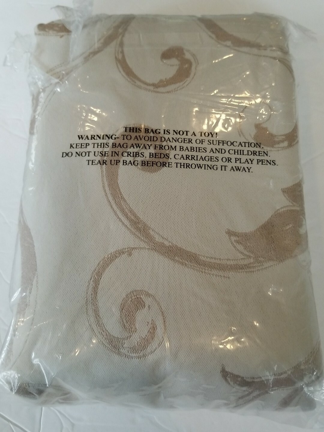 1 Elrene Mia 52″ x 84″ Single Blackout Curtain Panel NATURAL Poly 1 Panel Only
