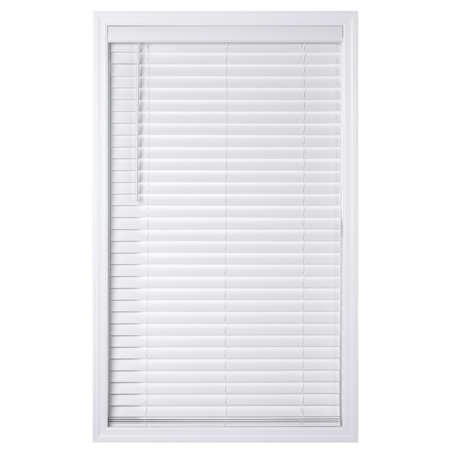 2″ Cordless Faux Wood Horizontal Blinds, Antique White, 47″ W x 64″ L