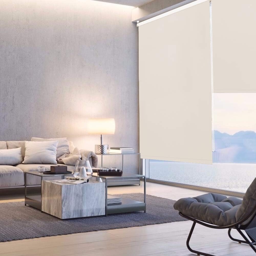 Blackout Roller Shades Window Blinds Room Darkening Curtain Waterproof Fabric