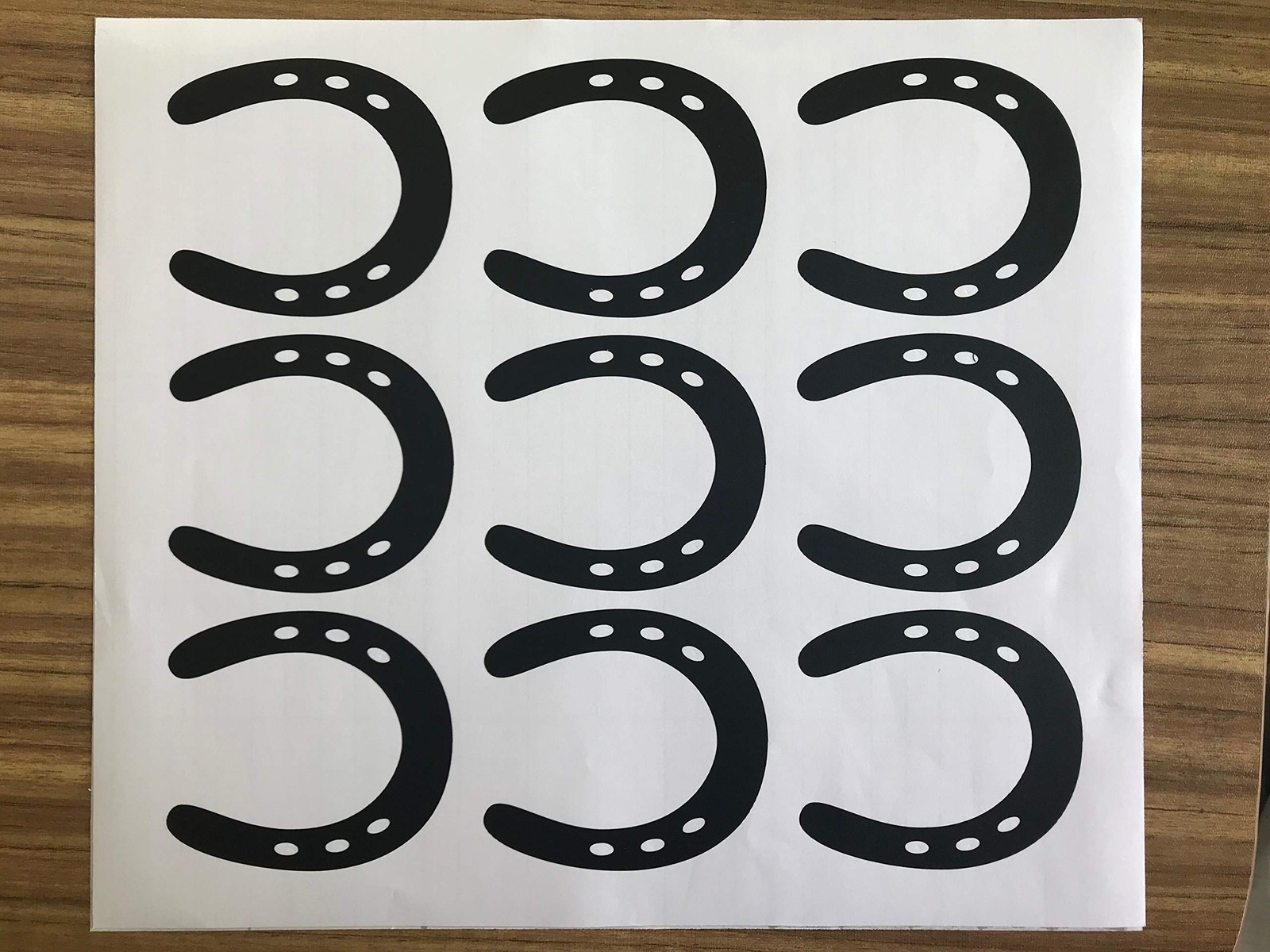 DXLING Horse & Horseshoes Removable Wall Decor Stickers 24cm X 19cm, Black
