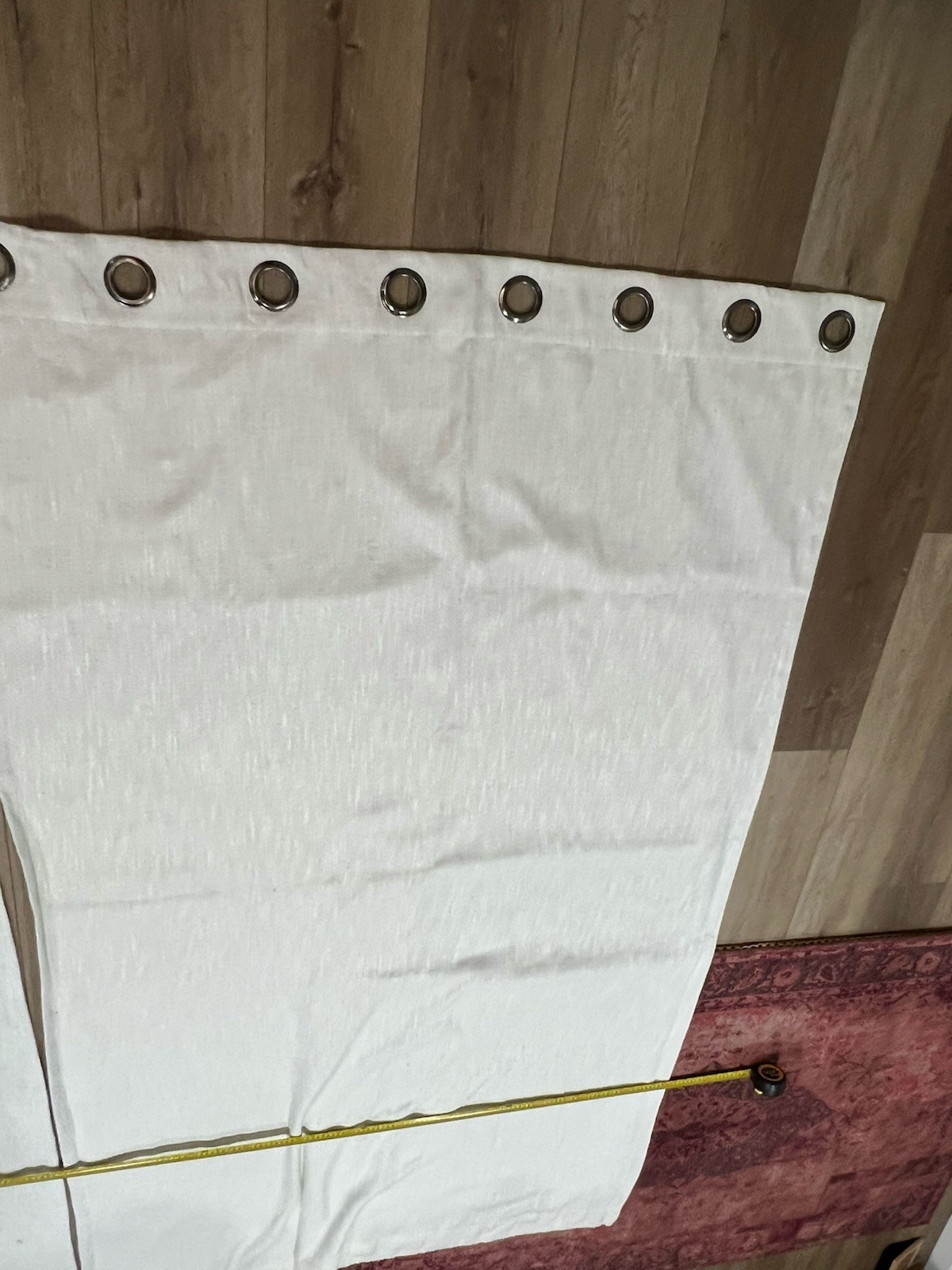 2 Curtain Panels Blackout By Tweedlik Home Grommets Off White Textured 50” x 84”