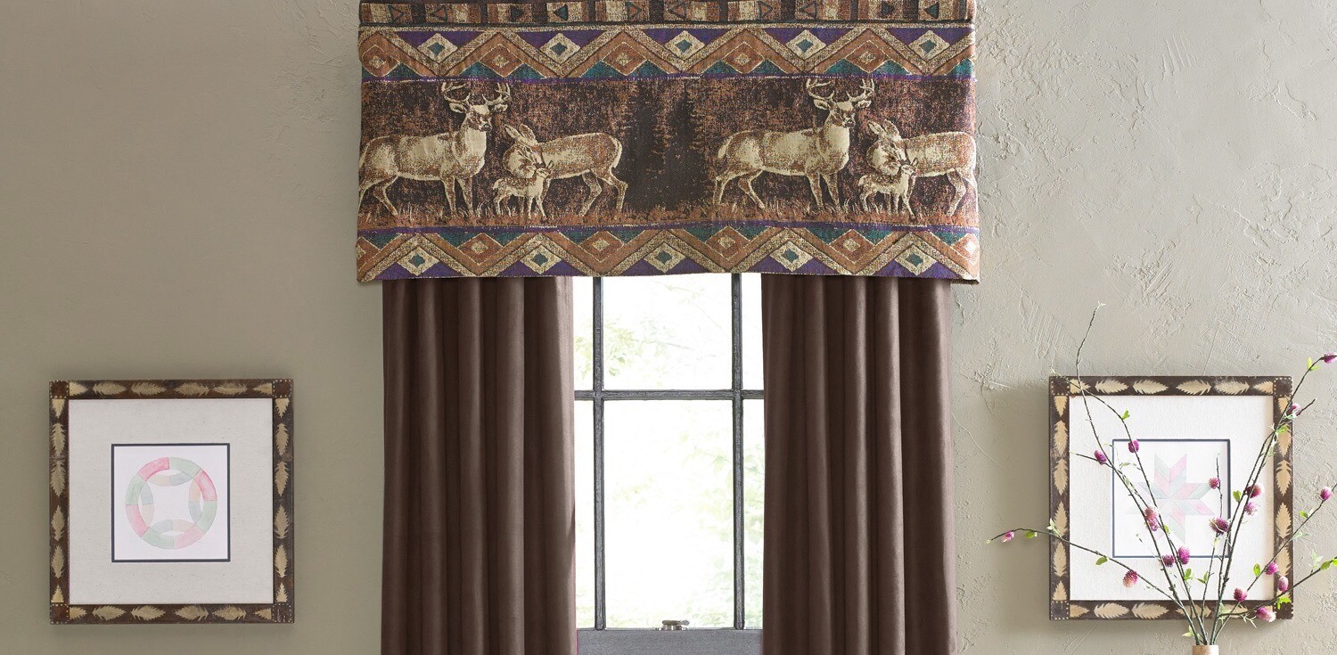 Croscill Deer Lodge Cabin Window Valance 54″ X 22″ Chippewa 1st. Quality NIP