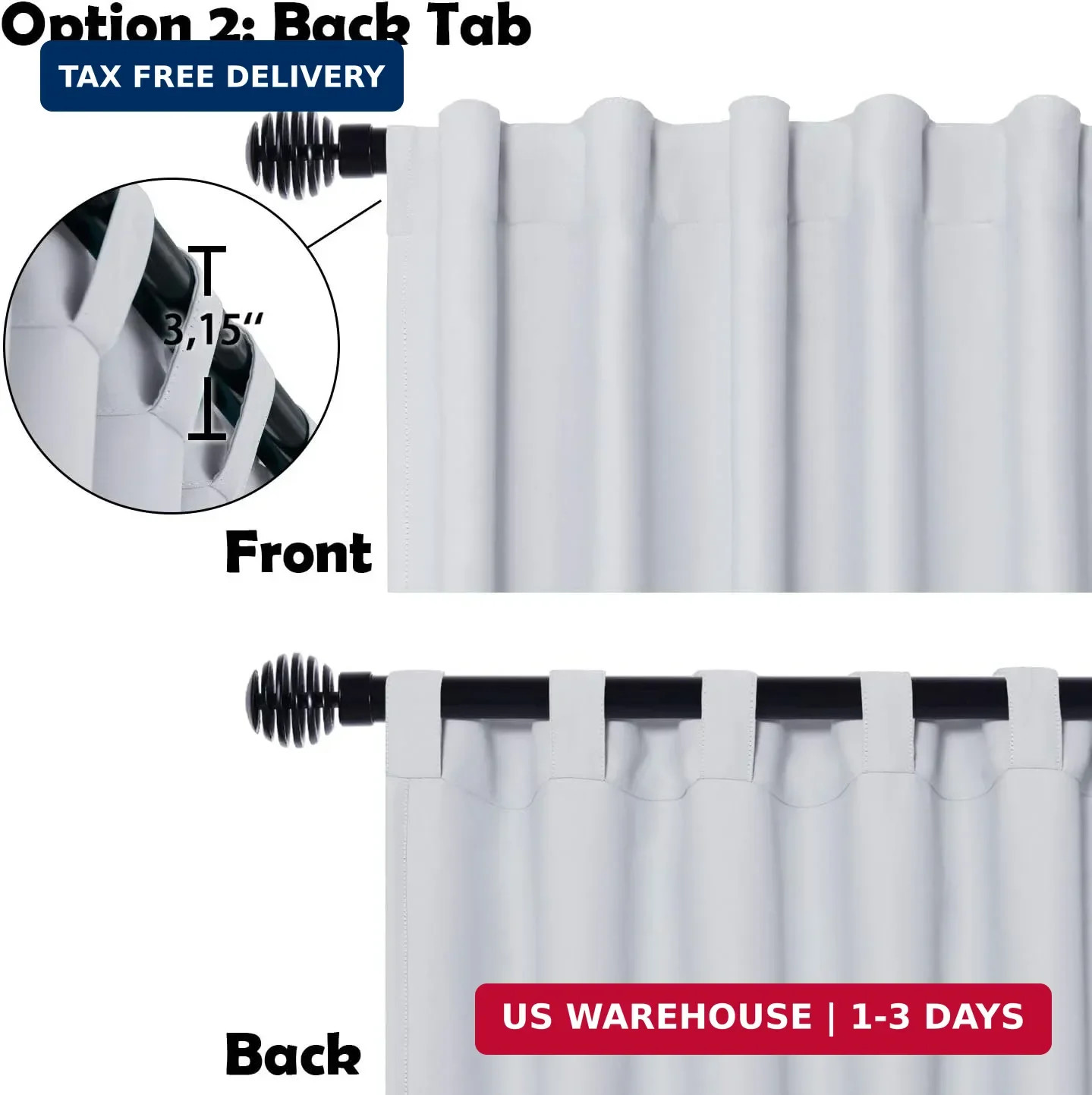 DWCN Patio Sliding Door Curtains – Extra Wide Curtains for Glass Door, Room Divi