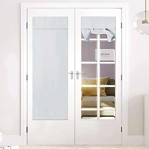 Door Curtain for Window, French Door 26″W x 72″L (Pack of 1) Greyish White