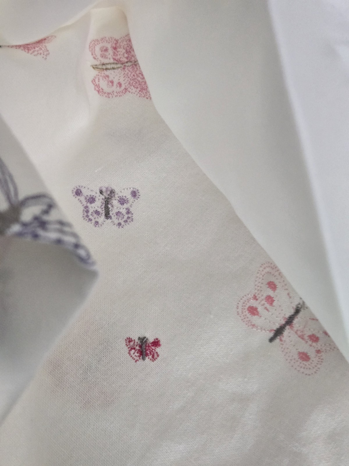 Custom Embroidered Butterfly Drapes 2 Panels 98” x 93” Lined w/ Matching Pillows