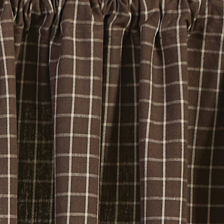 New Country Brown Curtain Panels with tie backs