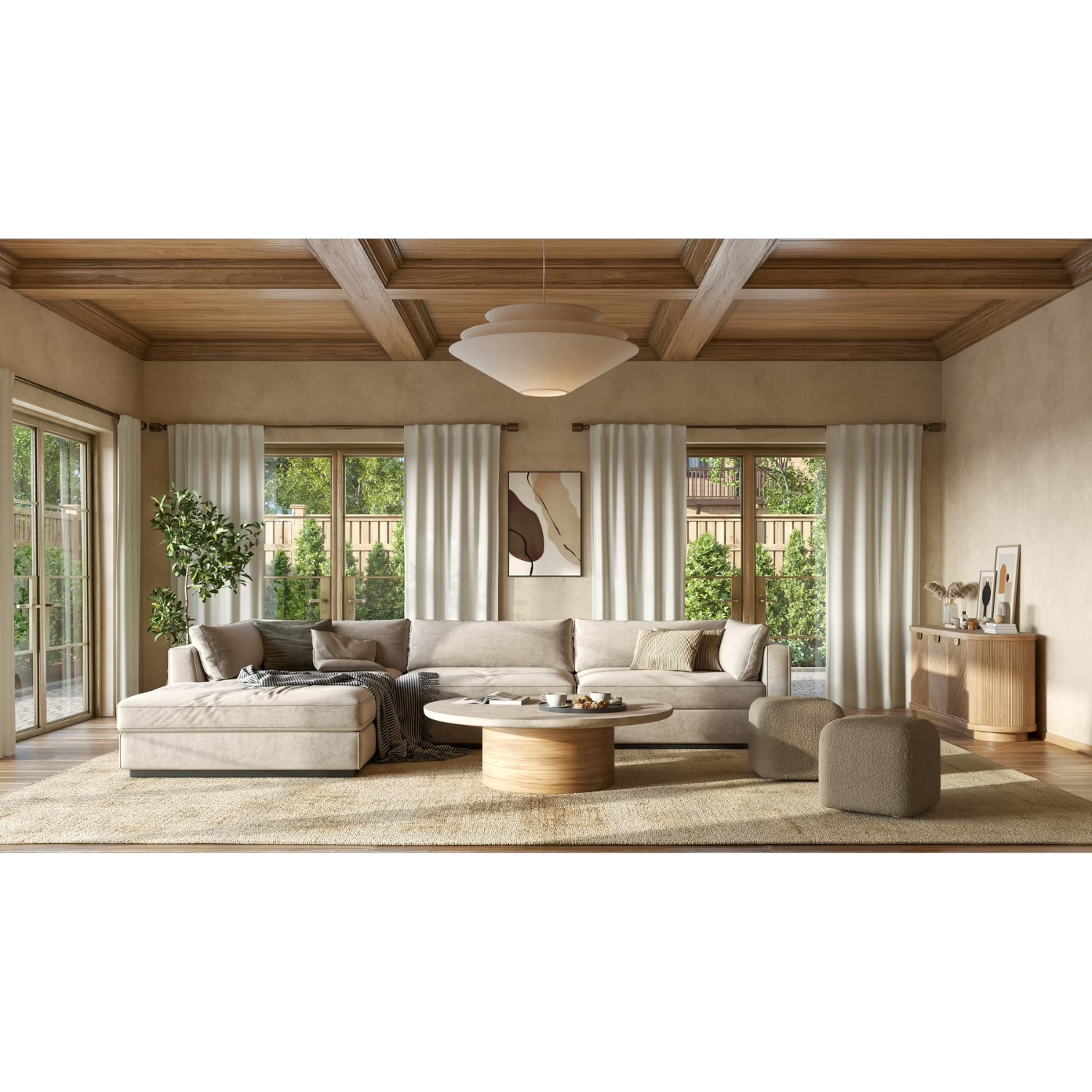 Better Homes & Gardens Blackout Linen Blend Window Curtain 50×84 Vanilla Dream