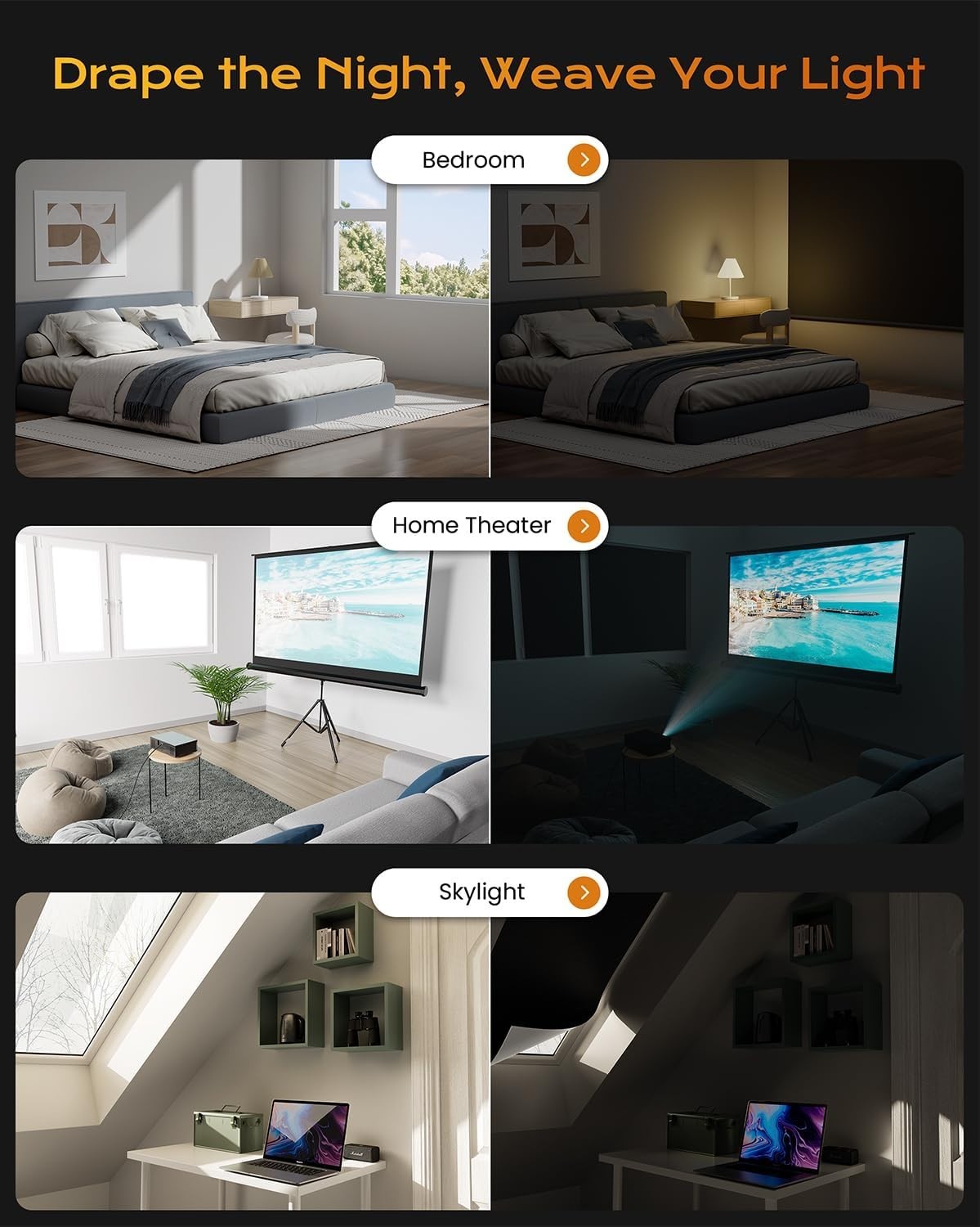 Quick Setup Blackout Blinds 42×60 – Ideal for Travel, Dorms, and Home Privacy