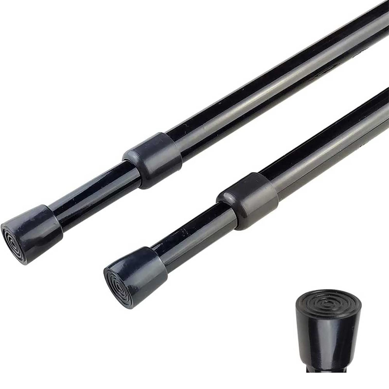 2pcs Spring Tension Curtain Rod，28-43 Inches Adjustable Expandable Pressure B…