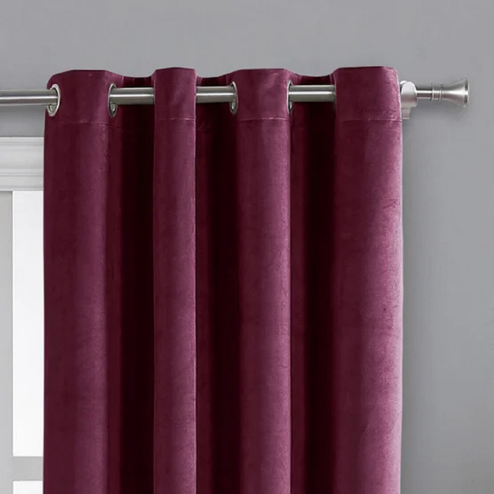 NIP Silk Home Total Blackout Velvet Window Curtain, Pair. Taupe 52″ x 84″ Each