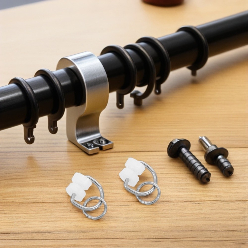 50 Pcs Curtain Roller Accessories Track Rollers with Hooks Gliders