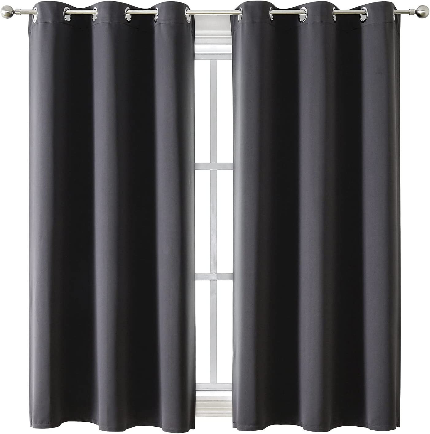 Grommet Blackout Curtains for Bedroom and Living Room – 2 Panels Set Thermal Ins