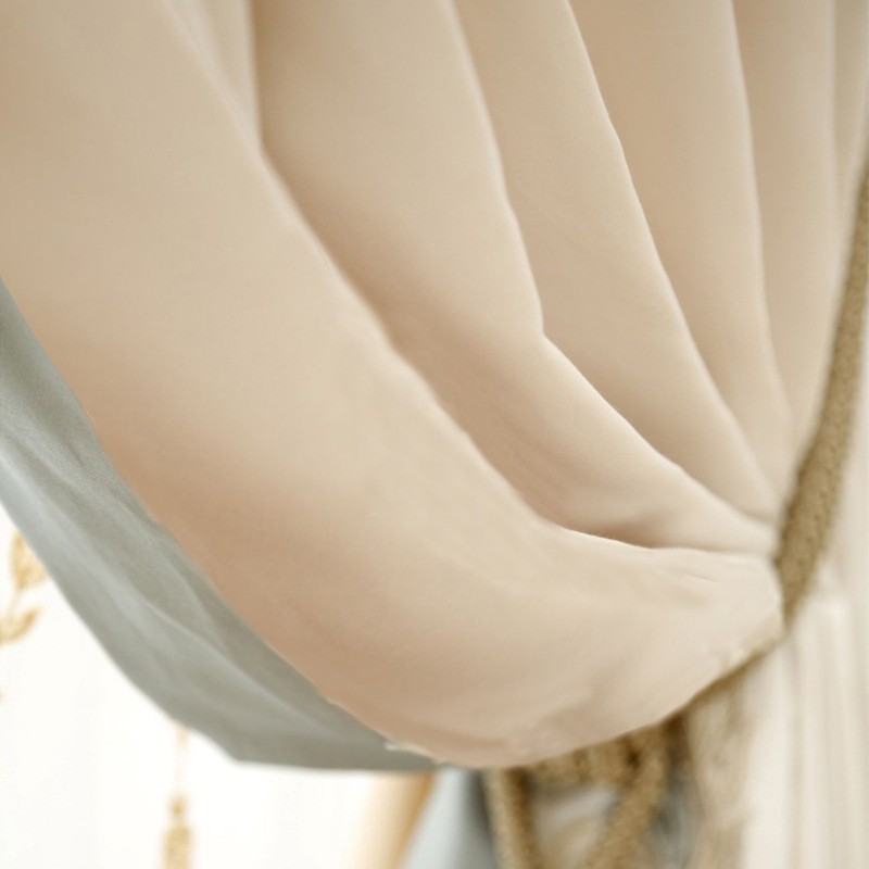 custom iving room floor to ceiling thick velvet white curtain valance drape C218