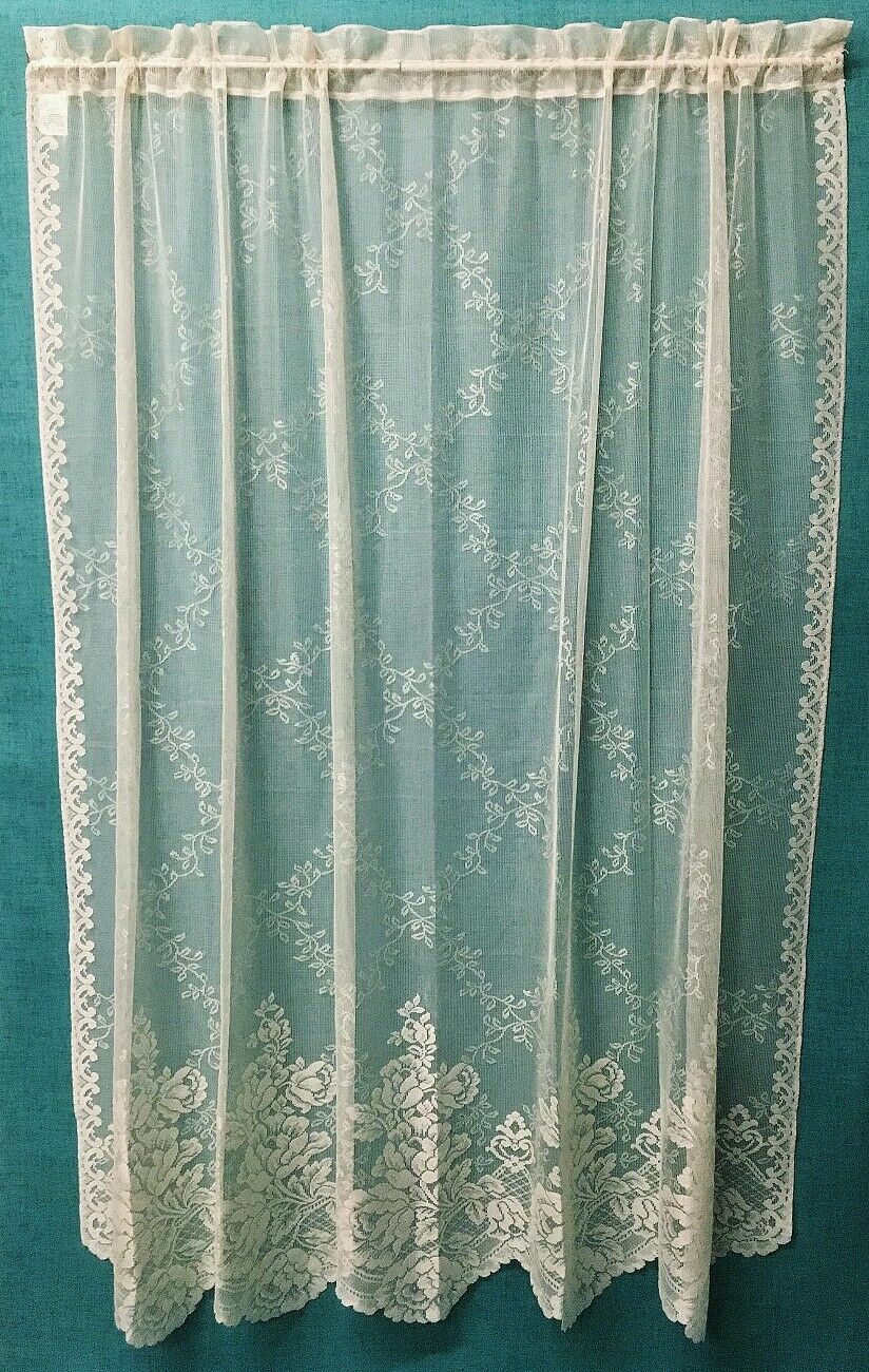 Caprice Ecru Lace Window Panel 60″ x 84″ Livingroom Bedroom Diningroom