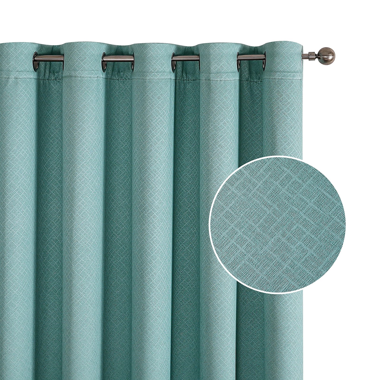 Full Blackout Curtains, 244cm Long, 2 Panels of Fabric, Eyelet, Noise Reducing…