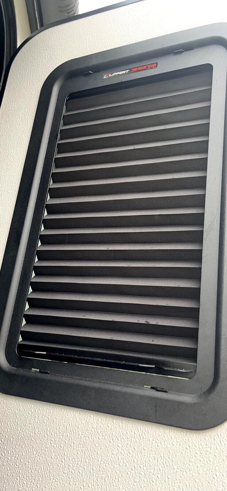 Thin Shade Ready RV Entry Door Window Lippert Prepped 12»x21» Pleated Blinds