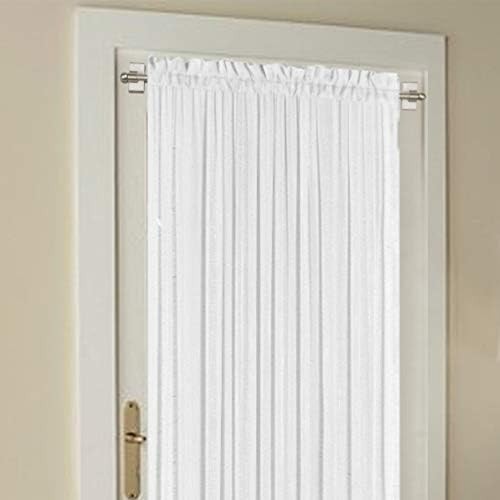 Versatile Adjustable Magnetic Curtain Rods, 16-28 Inch, 2 Pack in Elegant Nickel