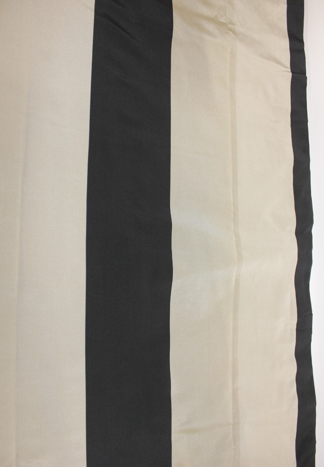 Striped Faux Silk Drapes Lined Weighted Curtains 50×84 Modern Color Block