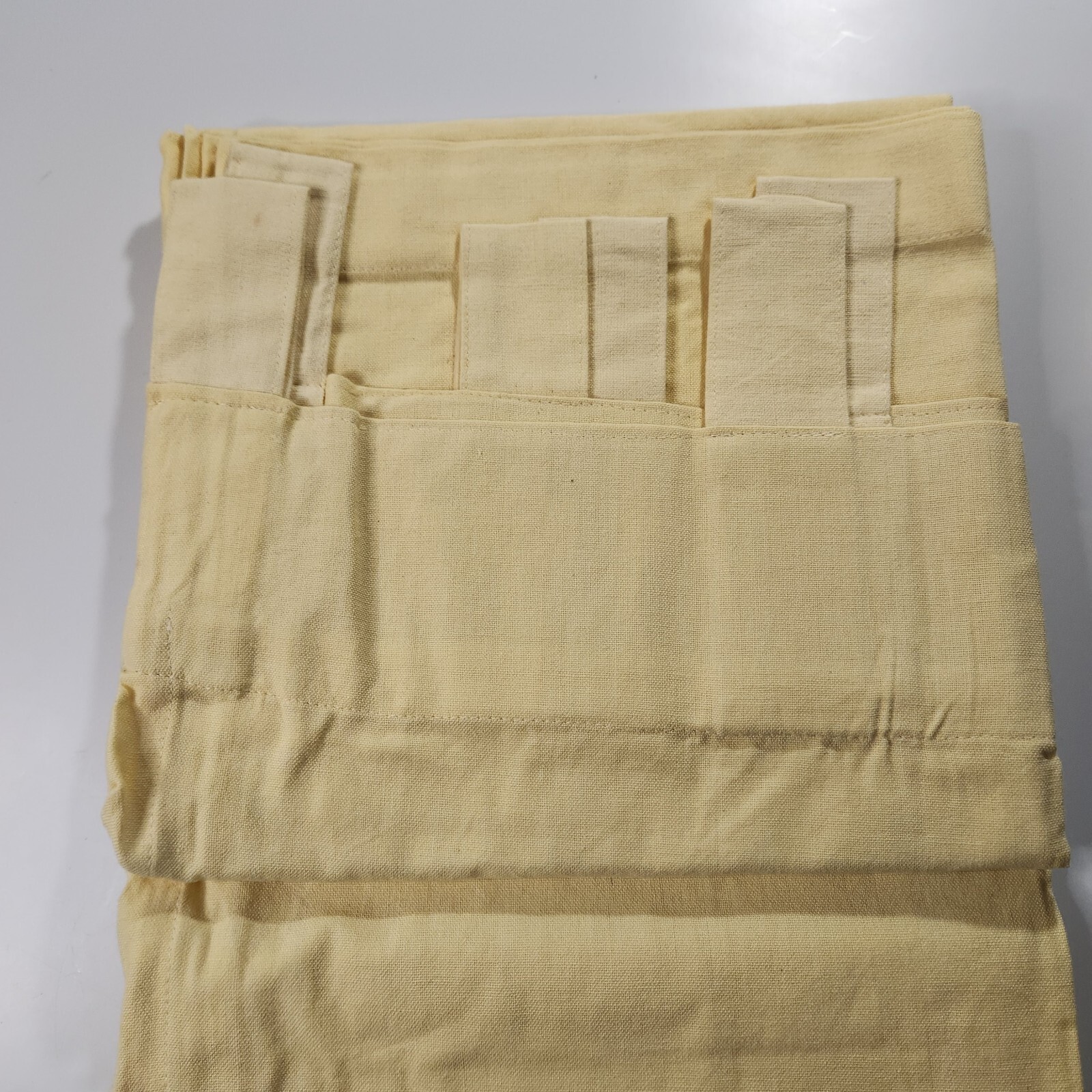 One Tab Top Drapery Curtain Panel 45 x 86 inches Yellow Butter New Imperfect