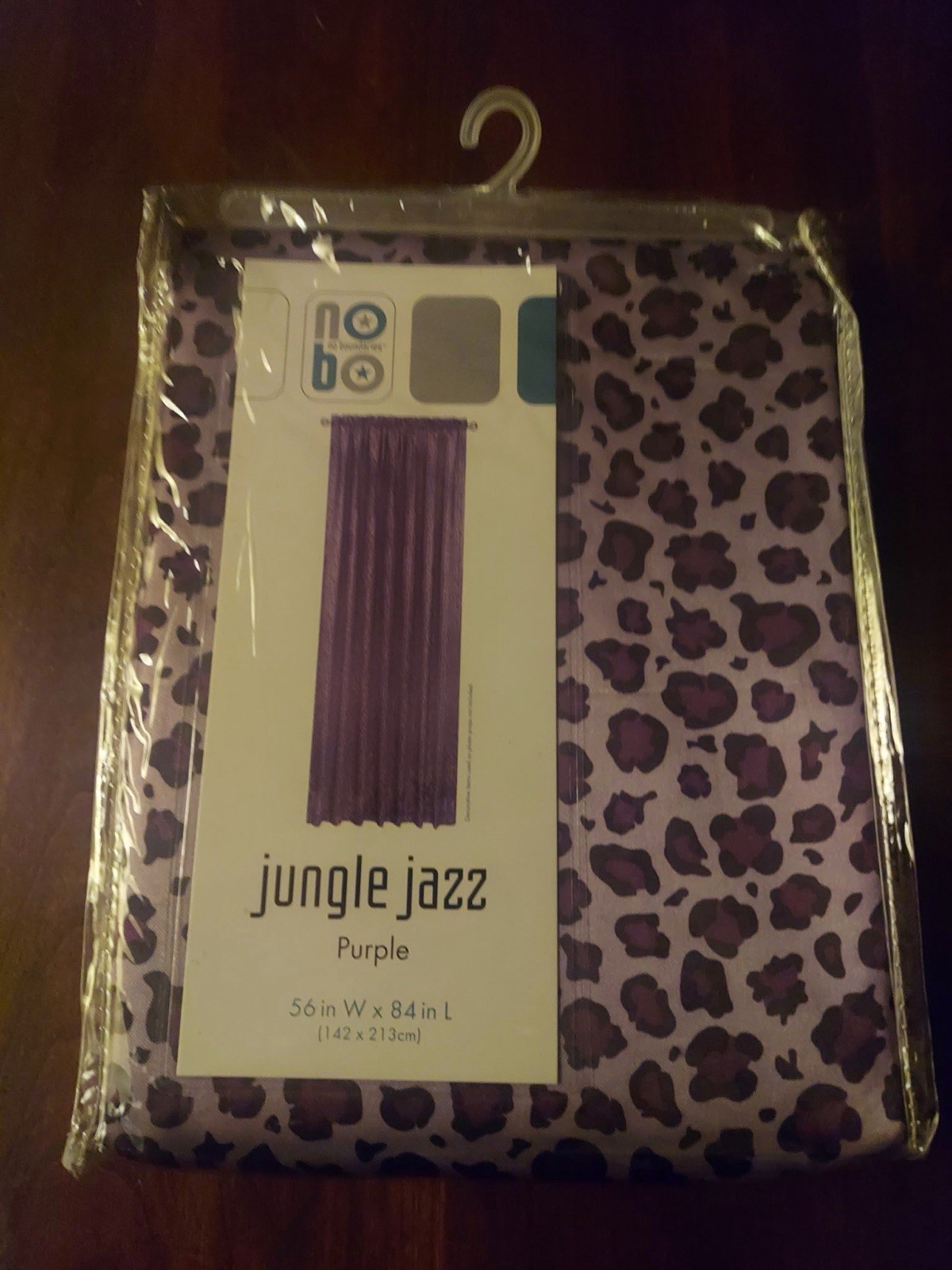 Set of 6 Nojo Jungle Jazz Curtain Panels 56×84 Purple Leopard Print