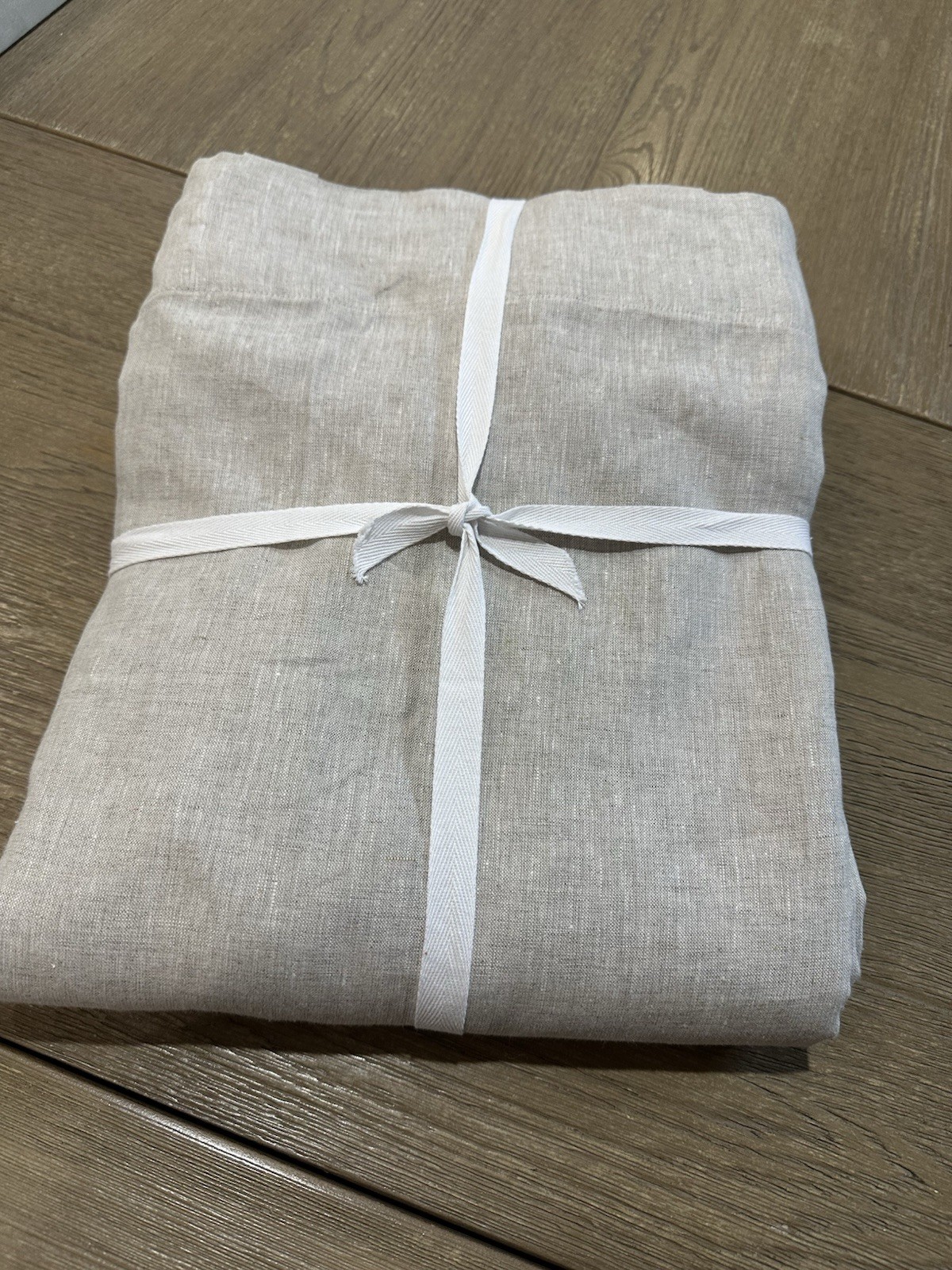 Pottery Barn Belgian Flax Linen Drape ONE 100×96″ no lining
