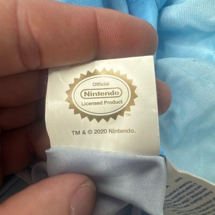 Nintendo Super Mario Blue Curtain Panel Drape 100% Polyester – Very Good