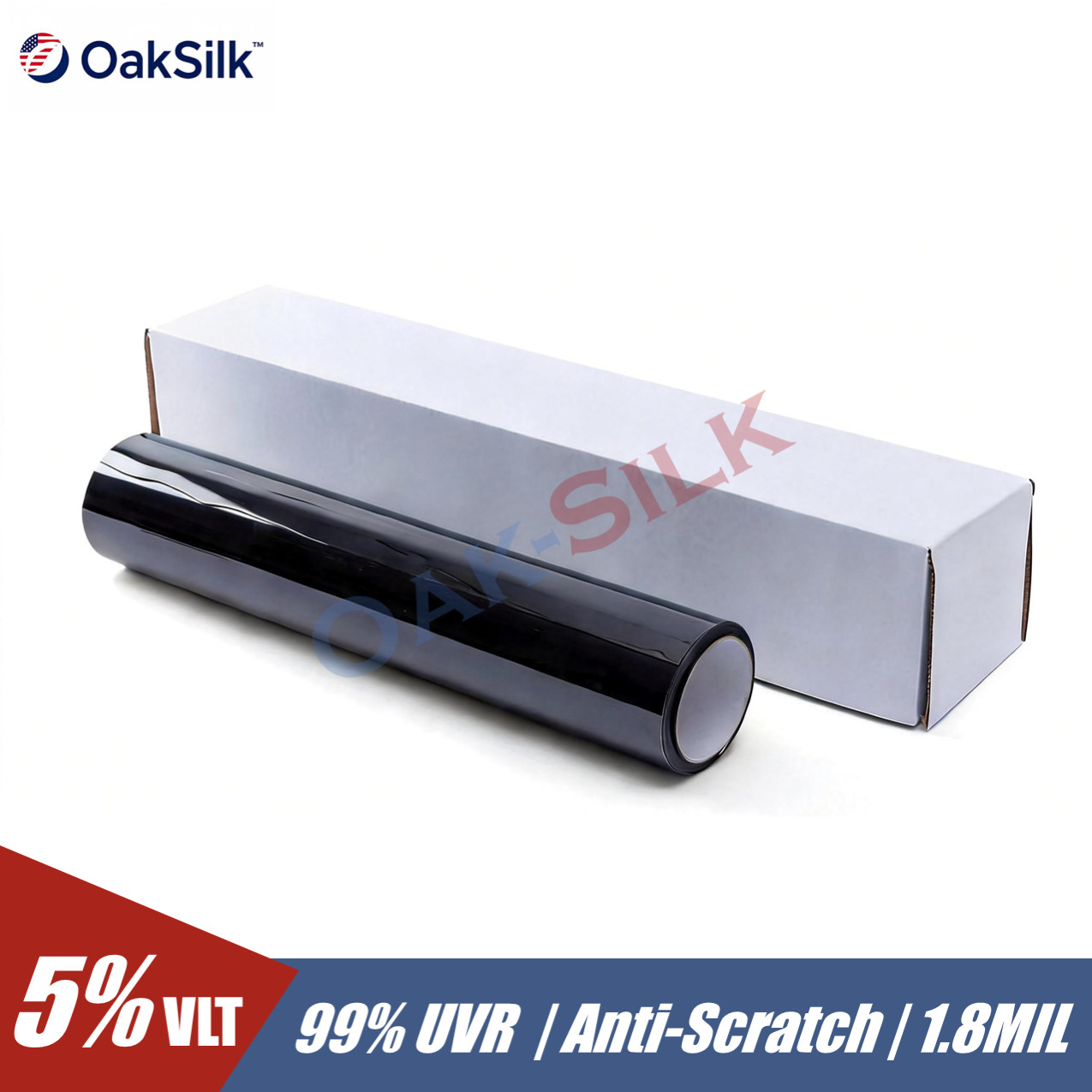 2Ply 20″x100′ 40″x100ft Window Tint Film Roll w/ Shades 5%,15%,20%,35% OakSilk