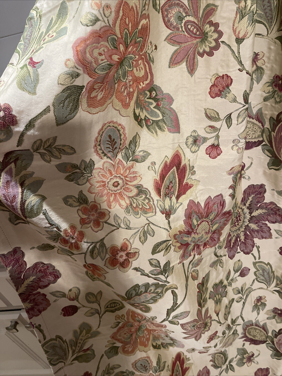 JC Penney Jacobean Pole Top Curtains Drapes Panel Pair 82×42″ Pair