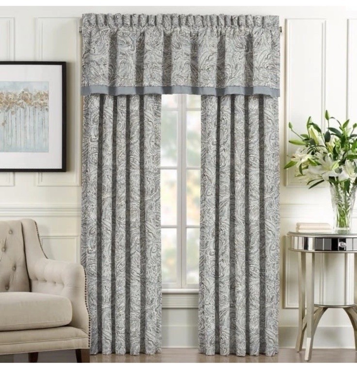 Queen Street Garrison Rod Pocket Light-Filtering Set of 2 Curtain Panel NEW