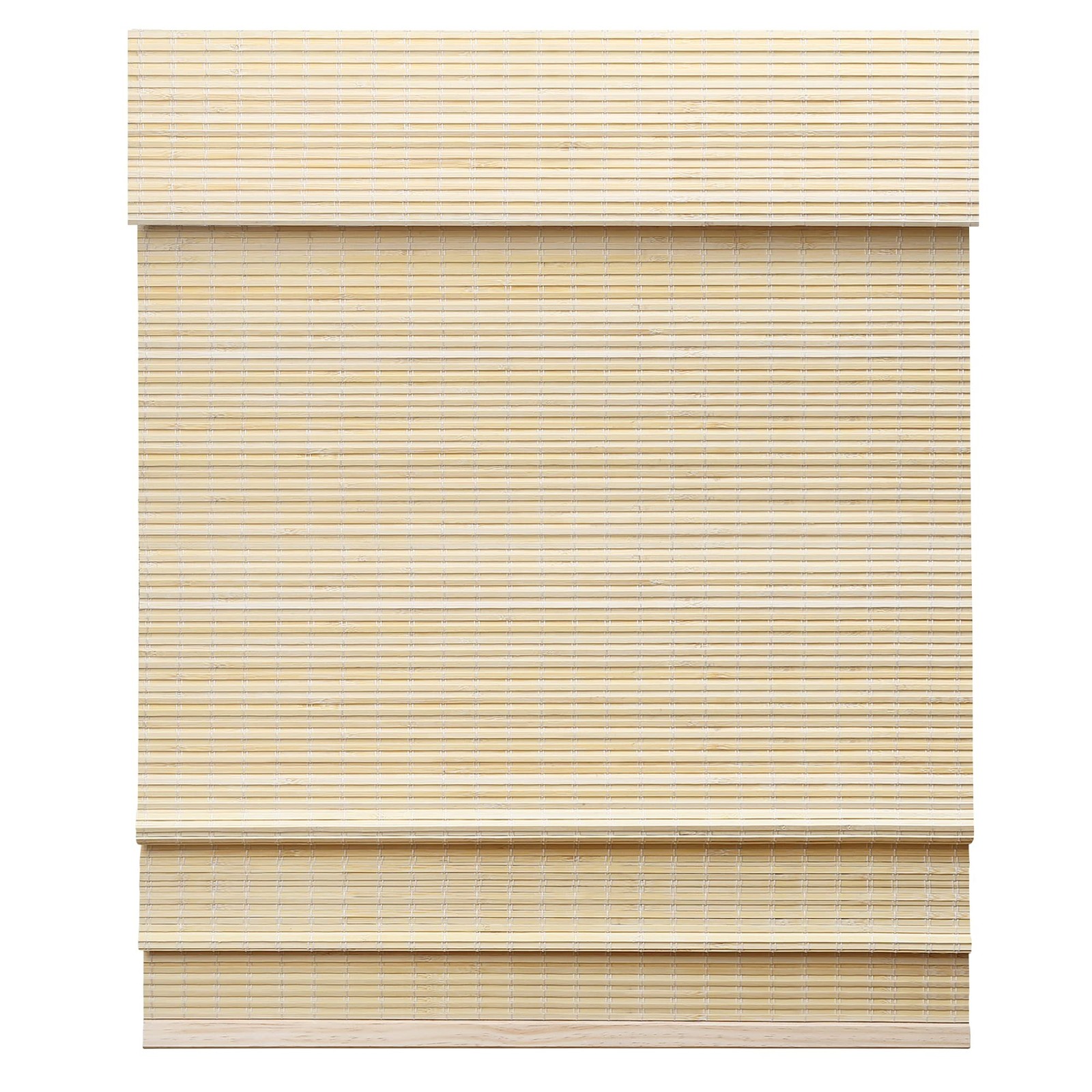 LazBlinds Cordless Bamboo Roman Shades, 35» W x 60» H, Privacy-dp-natural