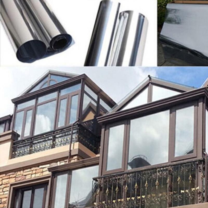 Uncut Window Tint 15% VLT One Way Privacy Silver Mirror Film Heat Reduce Reflect