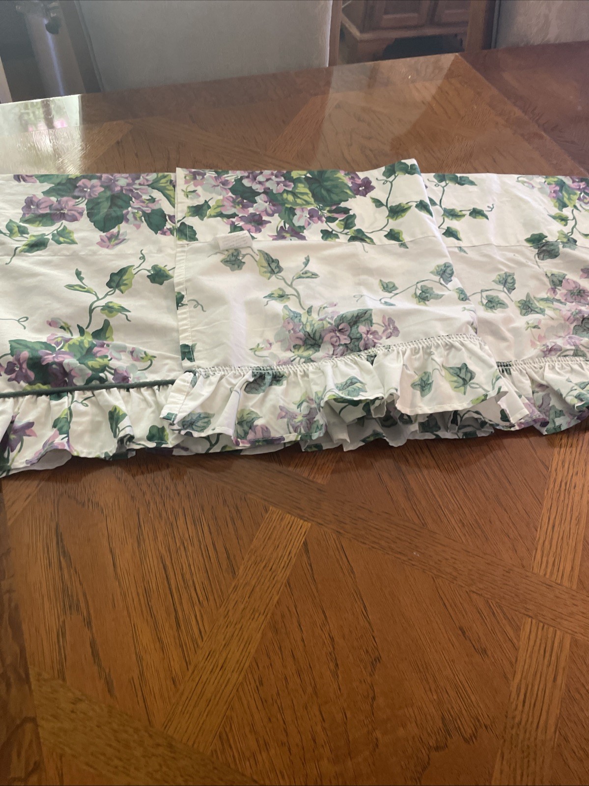 Waverly Garden Room Valance Vintage Purple Violet Flowers 17 X 71