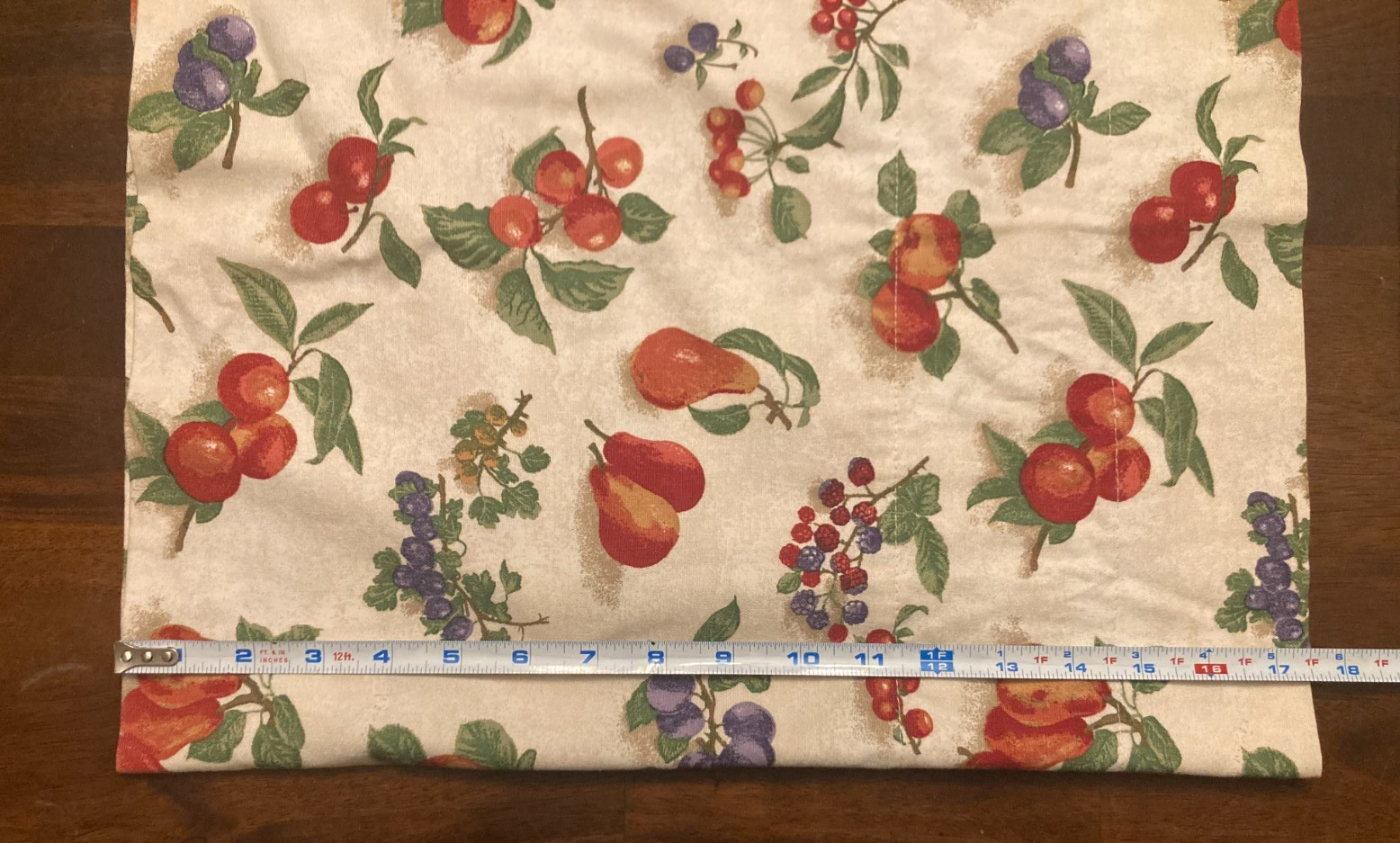 Longaberger Fruit Medley 72″ x 17.5″ Straight Valances Discontinued – Set of 3
