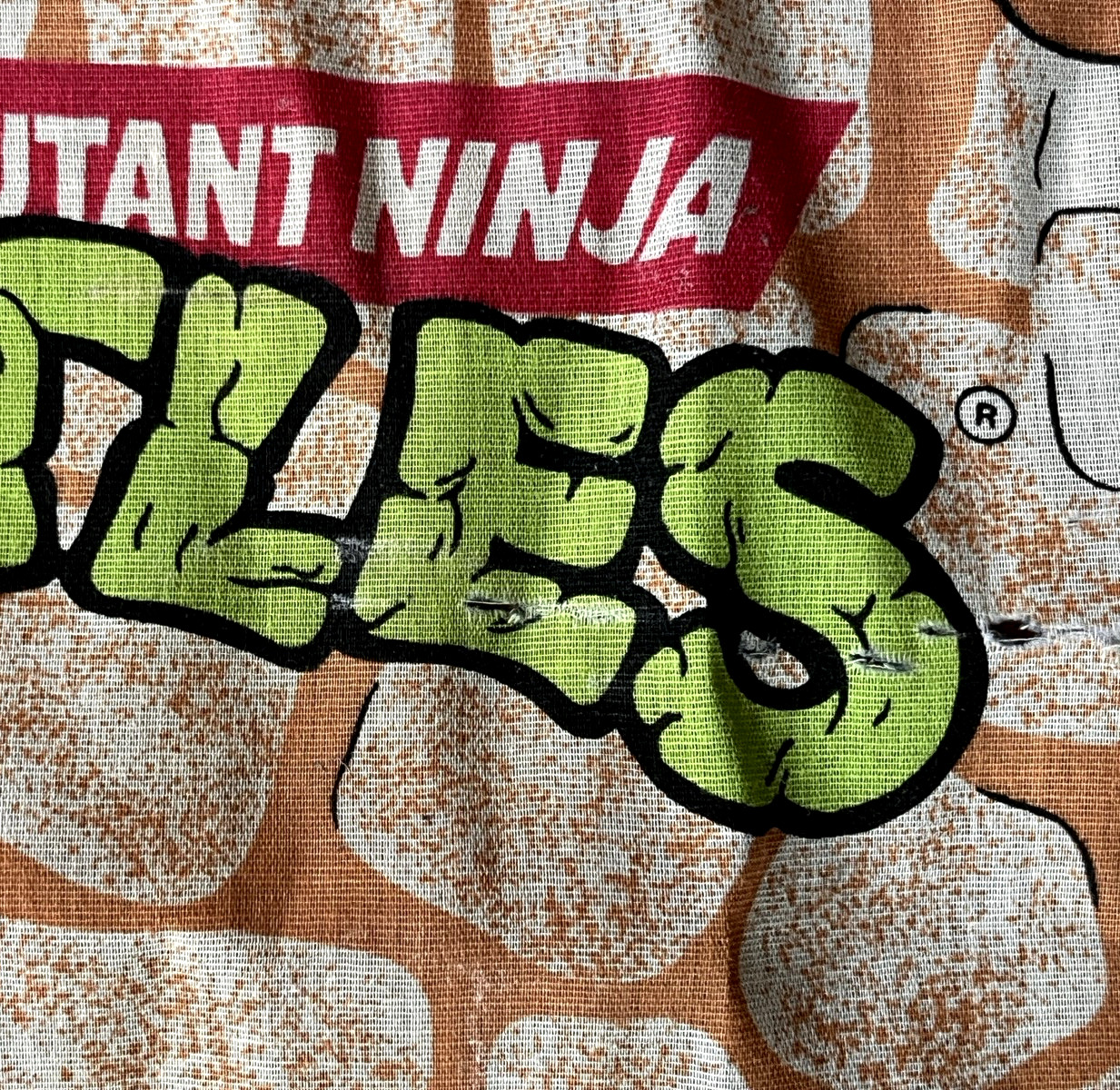 TEENAGE MUTANT NINJA TURTLES 4 X curtains Sears Perma Prest 1988 TMNT RARE