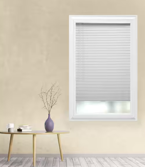 24”x72” White Cordless 1” Aluminum Mini Blinds (23.9” Actual)