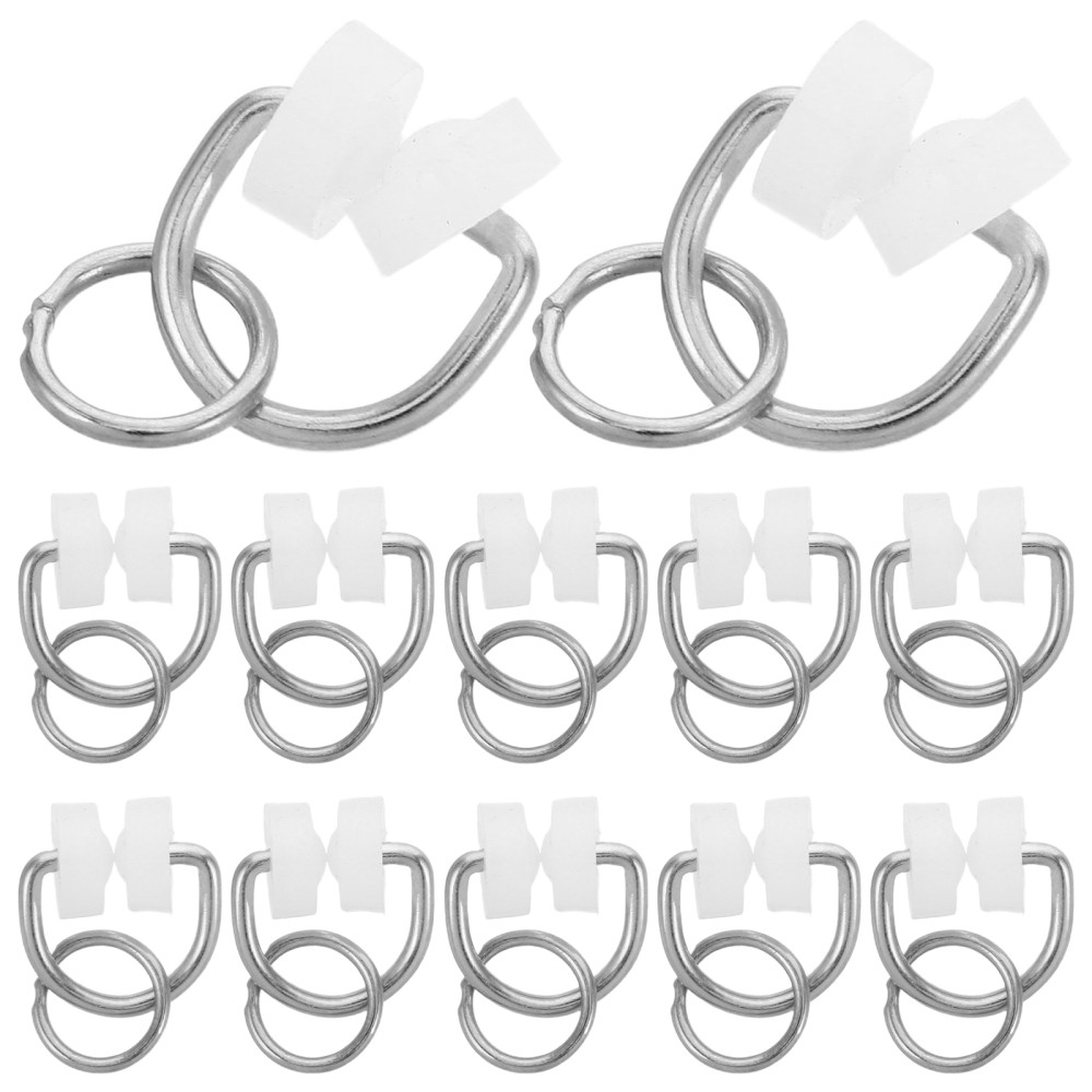 50 Pcs Curtain Roller Accessories Track Rollers with Hooks Gliders