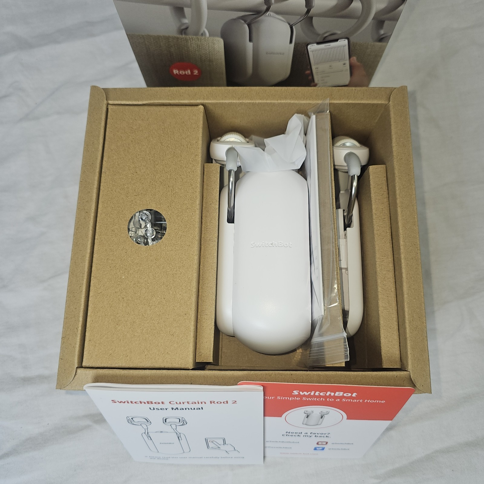 Switchbot Smart Curtain Rod 2 White – NEW IN OPEN BOX