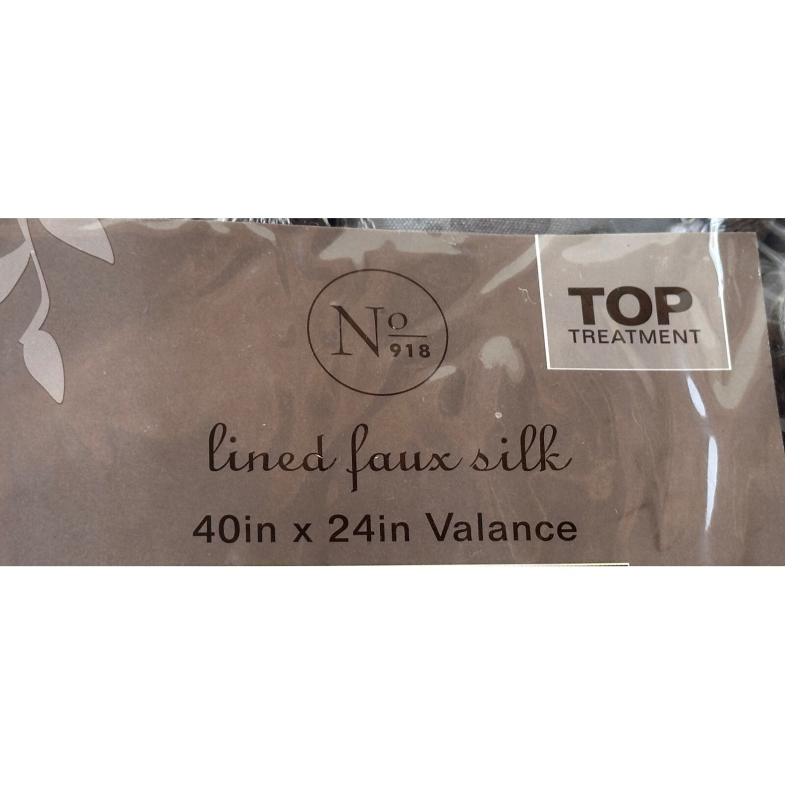 No. 918 Top Treatment 1 Lined Faux Silk Valence 100% Polyester 40W X 24L (NEW)