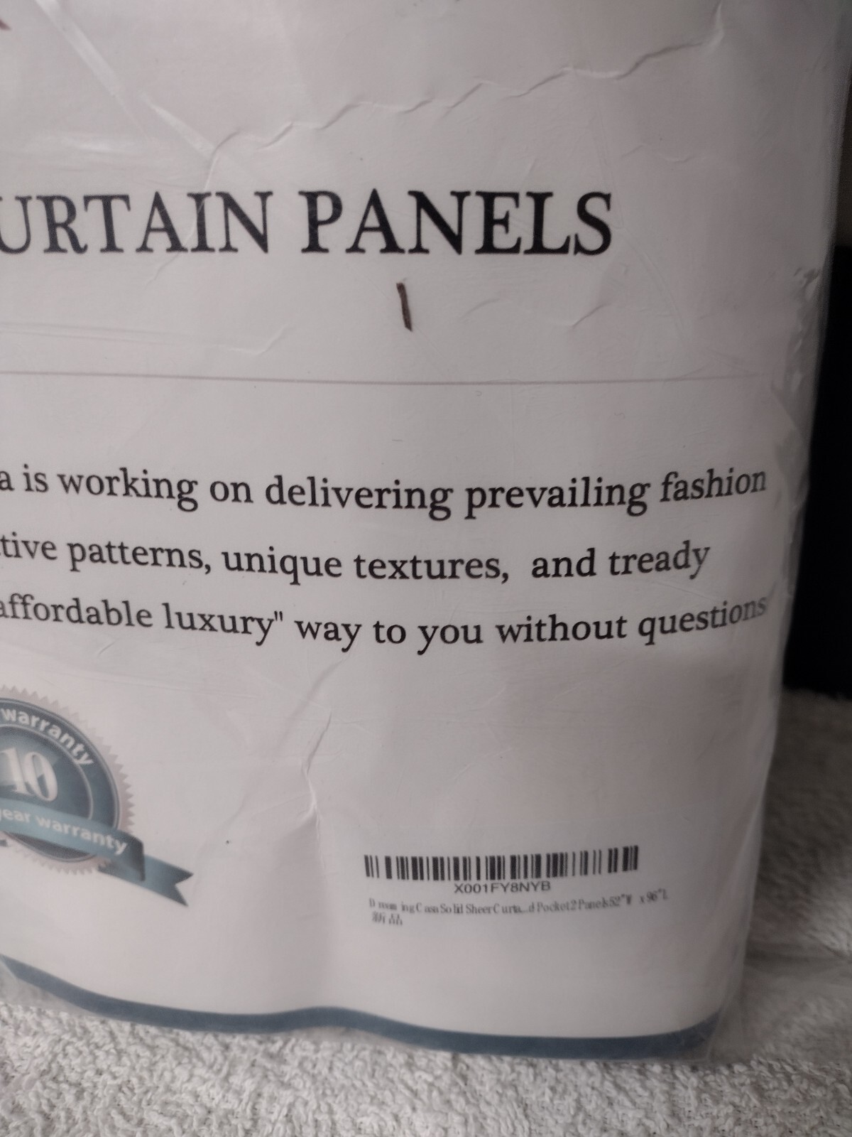 Solid Sheer Curtain 2 Panels Rod Pocket 52″ W x 96″ L Beige Dreaming casa