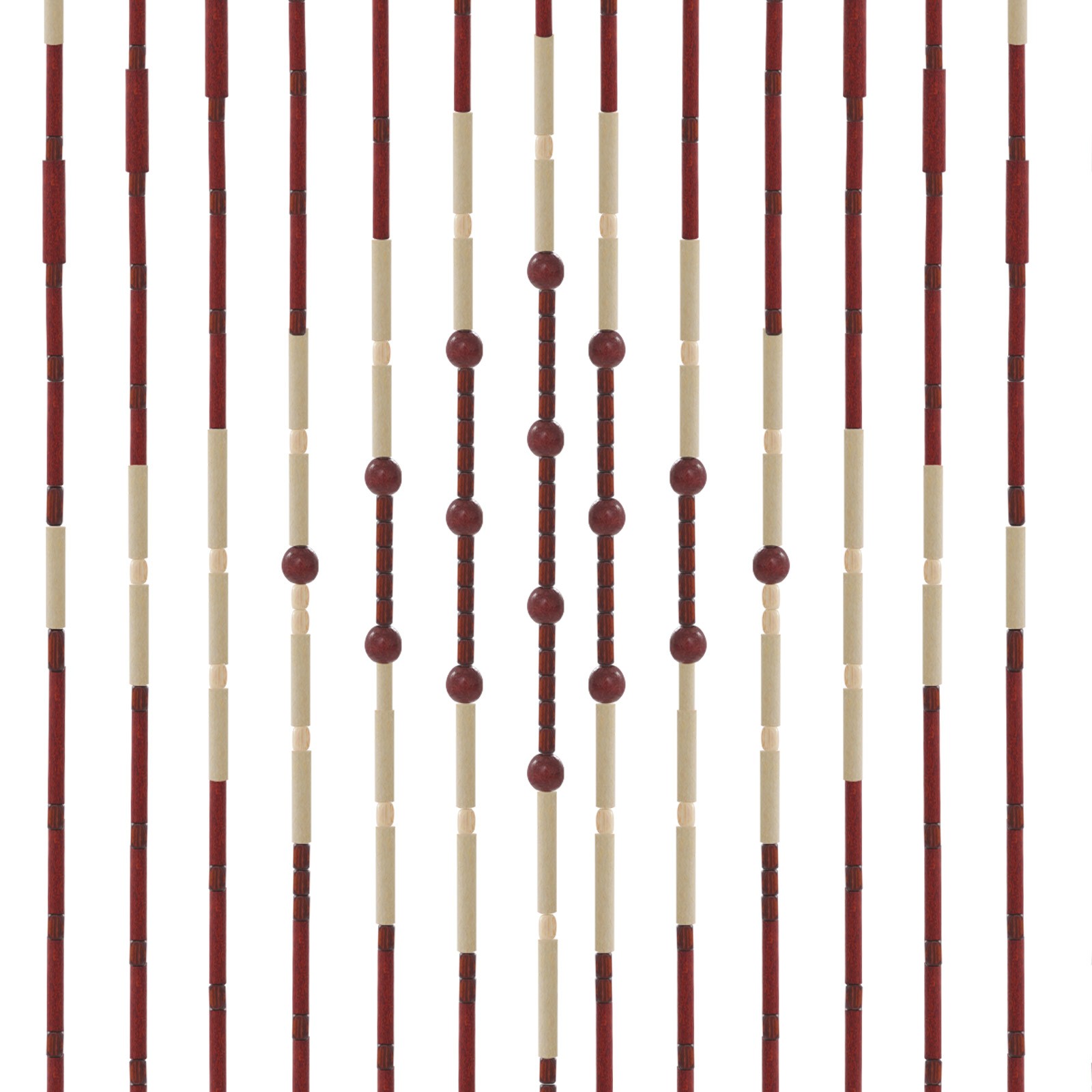 Natural Wood and Bamboo Beaded Curtain Fly Screen Porch Doorway For Bath Bedroom